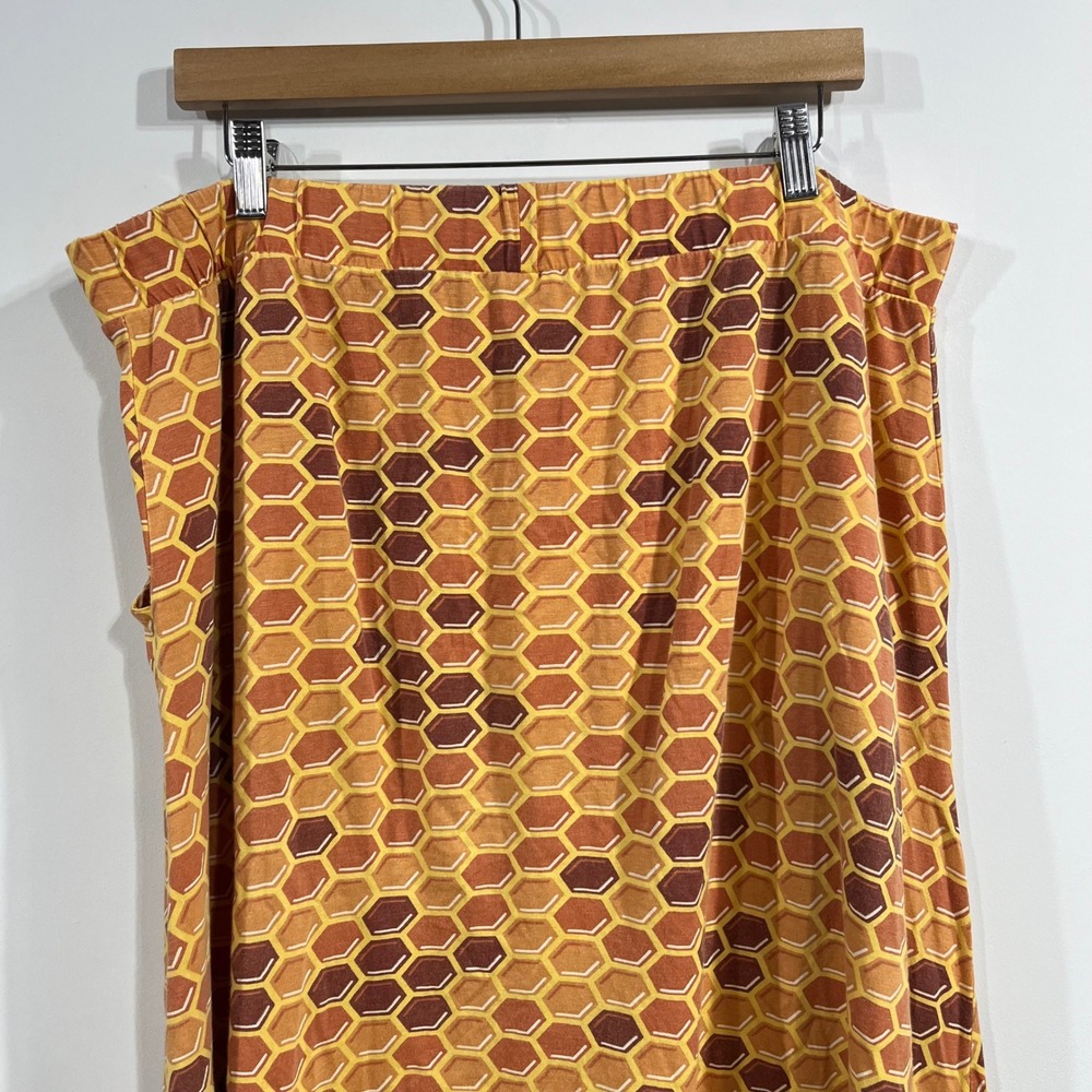 Svaha Honeycomb Print A-Line Skirt Pockets Womens 2x Novelty Bee Organic Cotton - Picture 8 of 14